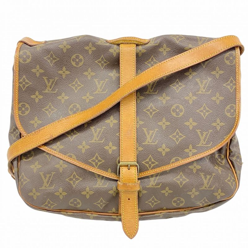 Louis Vuitton Shoulder Bag Monogram Saumur 35 M42254 Brown Ladies