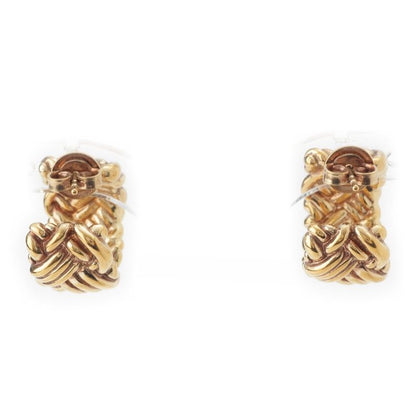 Bottega Veneta 925 GP Intrecciato Earrings Accessories Gold 24.0g