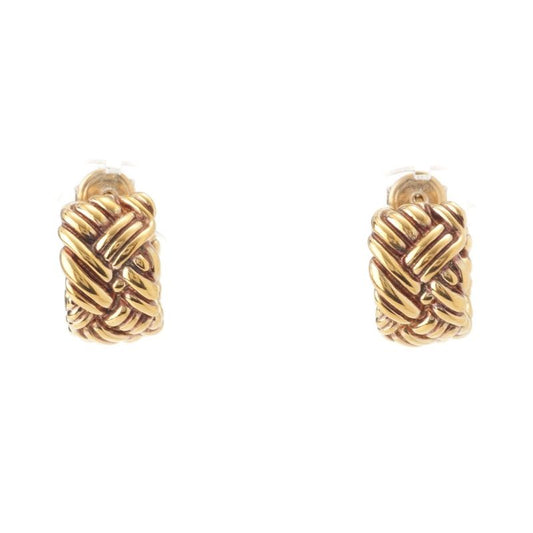 Bottega Veneta 925 GP Intrecciato Earrings Accessories Gold 24.0g