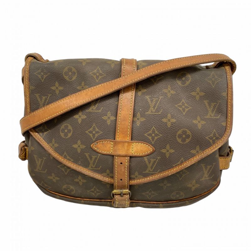 Louis Vuitton Shoulder Bag Monogram Saumur 30 M42256 Brown Ladies