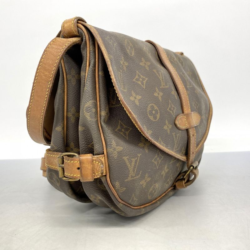 Louis Vuitton Shoulder Bag Monogram Saumur 30 M42256 Brown Ladies