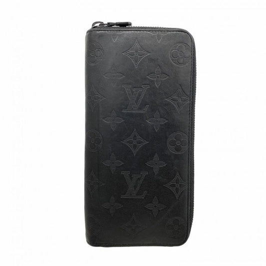 Louis Vuitton Long Wallet Monogram Shadow Zippy Wallet Vertical M62902 Black