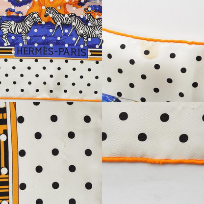Hermes Carré 140 Silk Tropiques Tropical Scarf Blue Orange