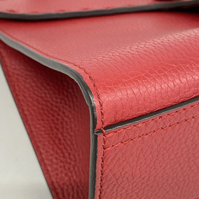 Gucci Handbag Ggmarmont 442622 Leather Red Gold Hardware 2way Bag Ladies