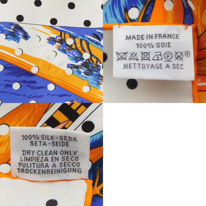 Hermes Carré 140 Silk Tropiques Tropical Scarf Blue Orange