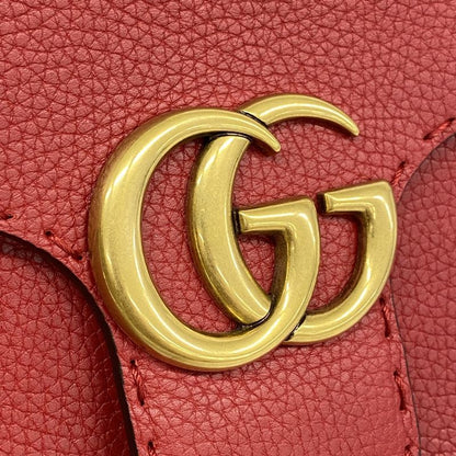 Gucci Handbag Ggmarmont 442622 Leather Red Gold Hardware 2way Bag Ladies