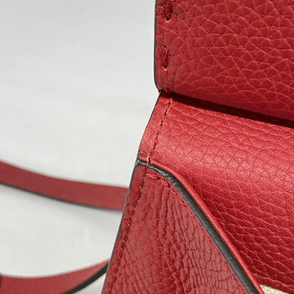 Gucci Handbag Ggmarmont 442622 Leather Red Gold Hardware 2way Bag Ladies