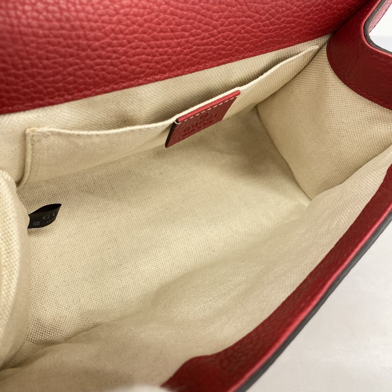 Gucci Handbag Ggmarmont 442622 Leather Red Gold Hardware 2way Bag Ladies