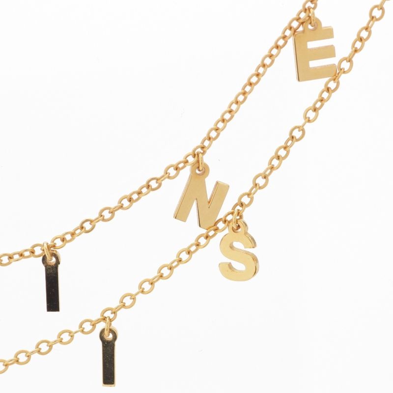 Celine Logo and Initials 2strands Necklace Accessories Gold