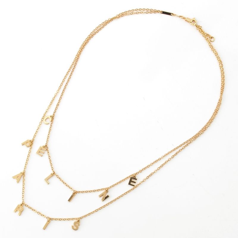 Celine Logo and Initials 2strands Necklace Accessories Gold