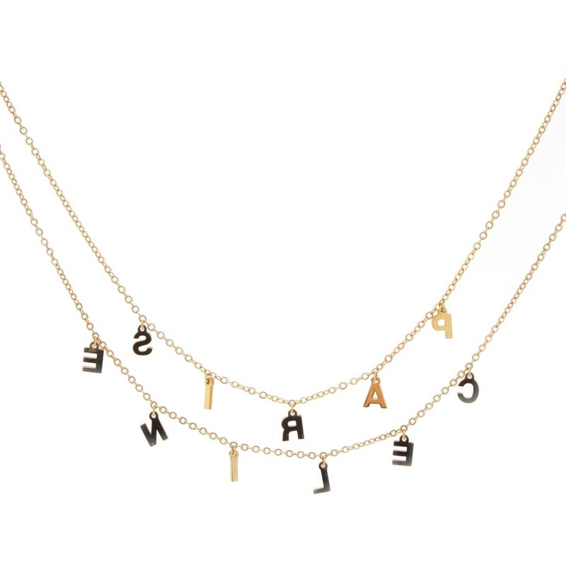 Celine Logo and Initials 2strands Necklace Accessories Gold