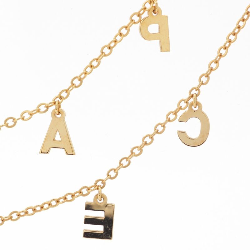 Celine Logo and Initials 2strands Necklace Accessories Gold