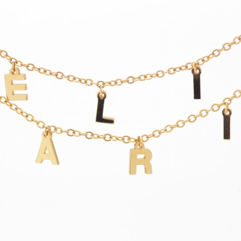 Celine Logo and Initials 2strands Necklace Accessories Gold