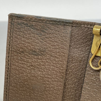 Gucci Key Case Ophidia 603732 PVC Brown Gold Hardware Men Women Unisex