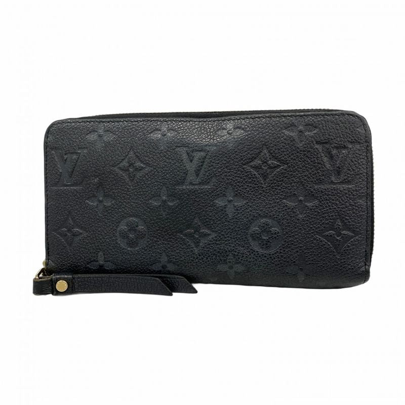 Louis Vuitton Monogram Empreinte Zippy Wallet M60571 Noir Black Ladies