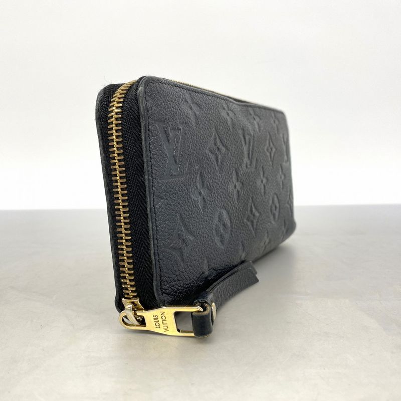 Louis Vuitton Monogram Empreinte Zippy Wallet M60571 Noir Black Ladies
