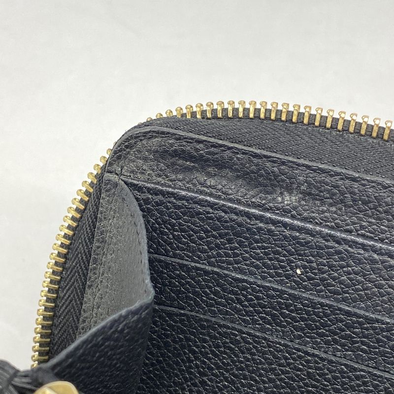 Louis Vuitton Monogram Empreinte Zippy Wallet M60571 Noir Black Ladies