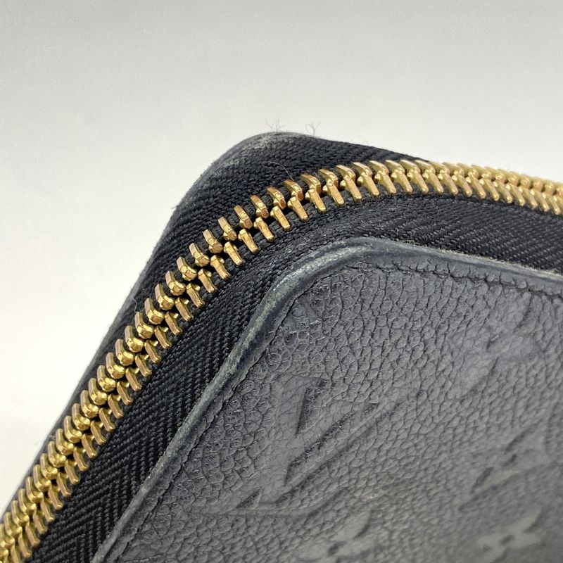 Louis Vuitton Monogram Empreinte Zippy Wallet M60571 Noir Black Ladies