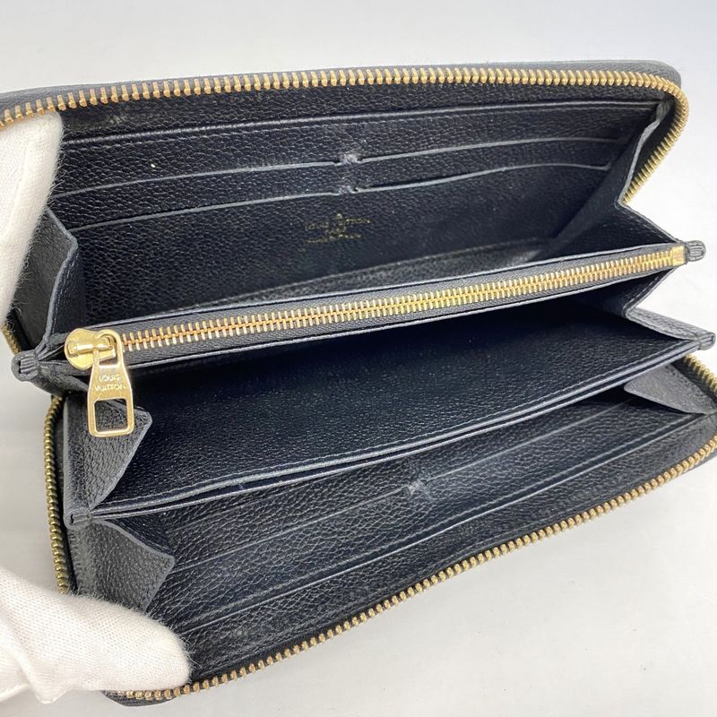 Louis Vuitton Monogram Empreinte Zippy Wallet M60571 Noir Black Ladies