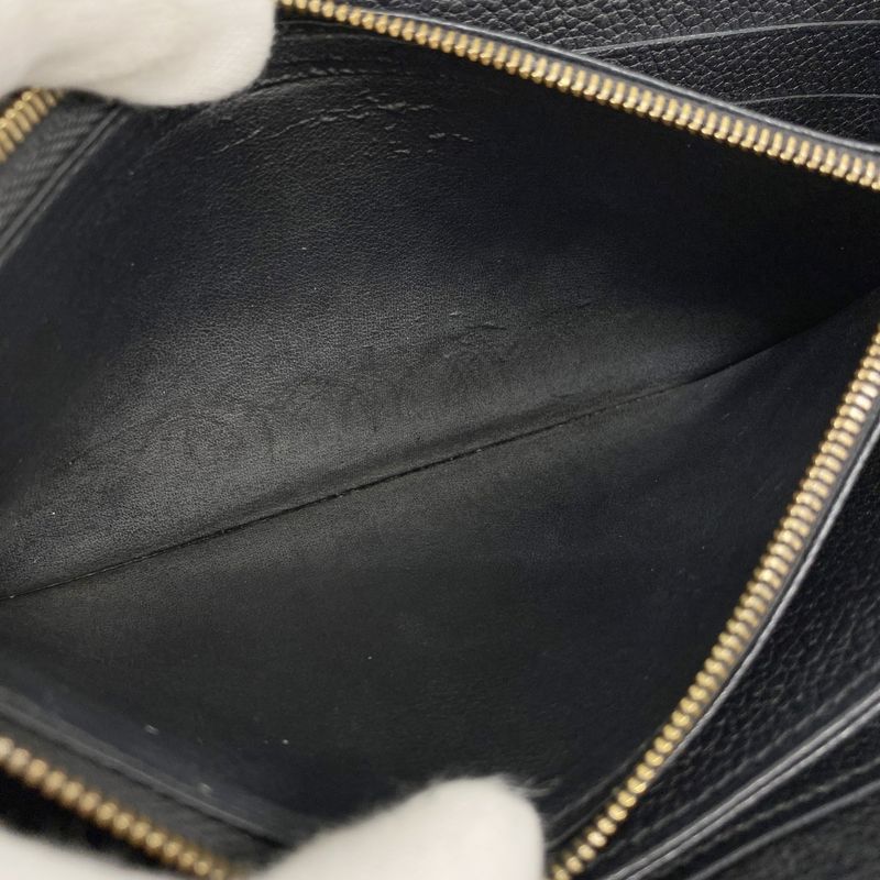 Louis Vuitton Monogram Empreinte Zippy Wallet M60571 Noir Black Ladies