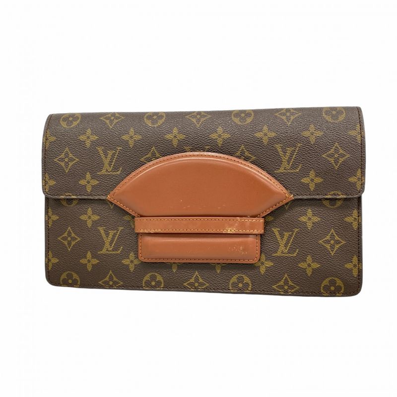Louis Vuitton Clutch Bag Monogram Chaillot M51788 Brown Ladies