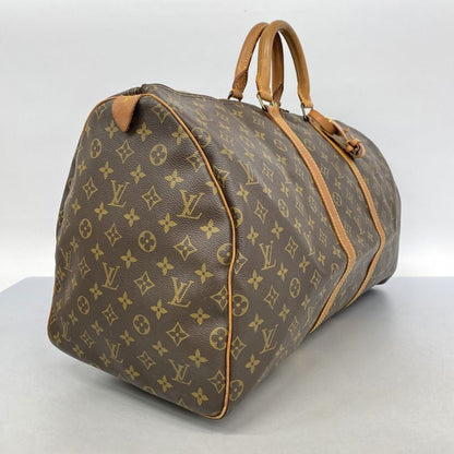 Louis Vuitton Boston Bag Monogram Keepall 55 M41424 Brown Men Women Unisex