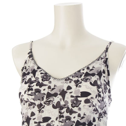 Chanel 05p Silk Coco Mark All Over Camisole Top P25641v16023 White Black 38