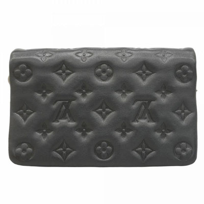 Louis Vuitton Shoulder Wallet Monogram Embossed Pochette Couss in M82116 Noir