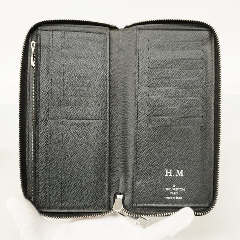 Louis Vuitton Taiga Zippy Wallet Vertical M30503 Ardoise Men's