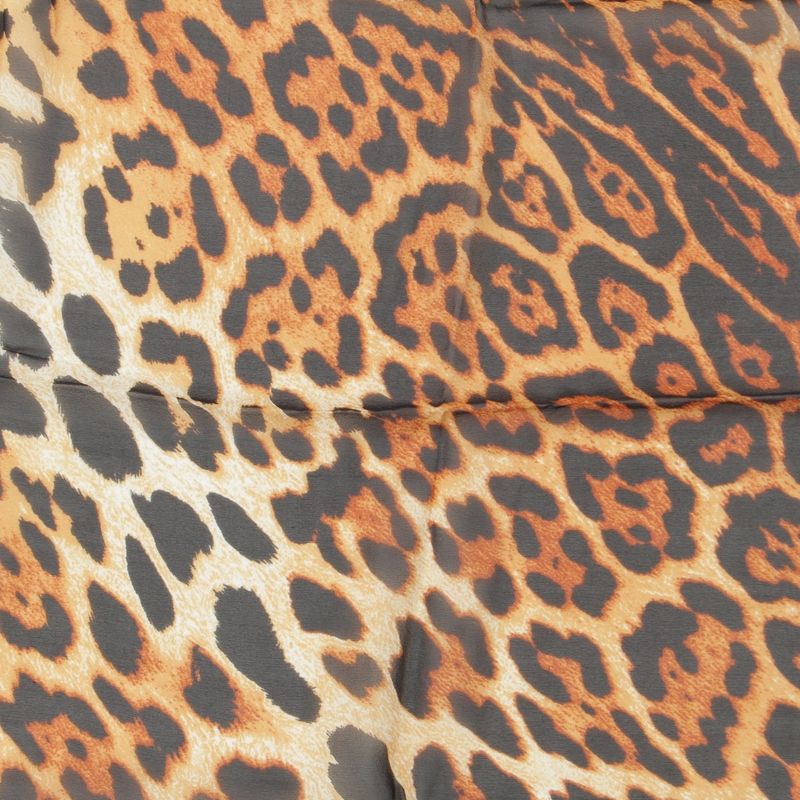 Christian Dior 2004 Silk John Galliano Period Leopard Logo Embroidered Scarf
