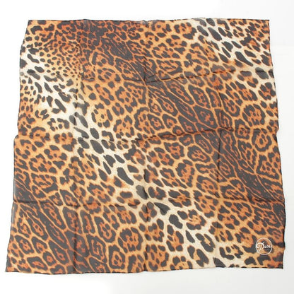 Christian Dior 2004 Silk John Galliano Period Leopard Logo Embroidered Scarf