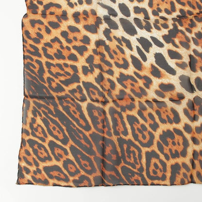 Christian Dior 2004 Silk John Galliano Period Leopard Logo Embroidered Scarf
