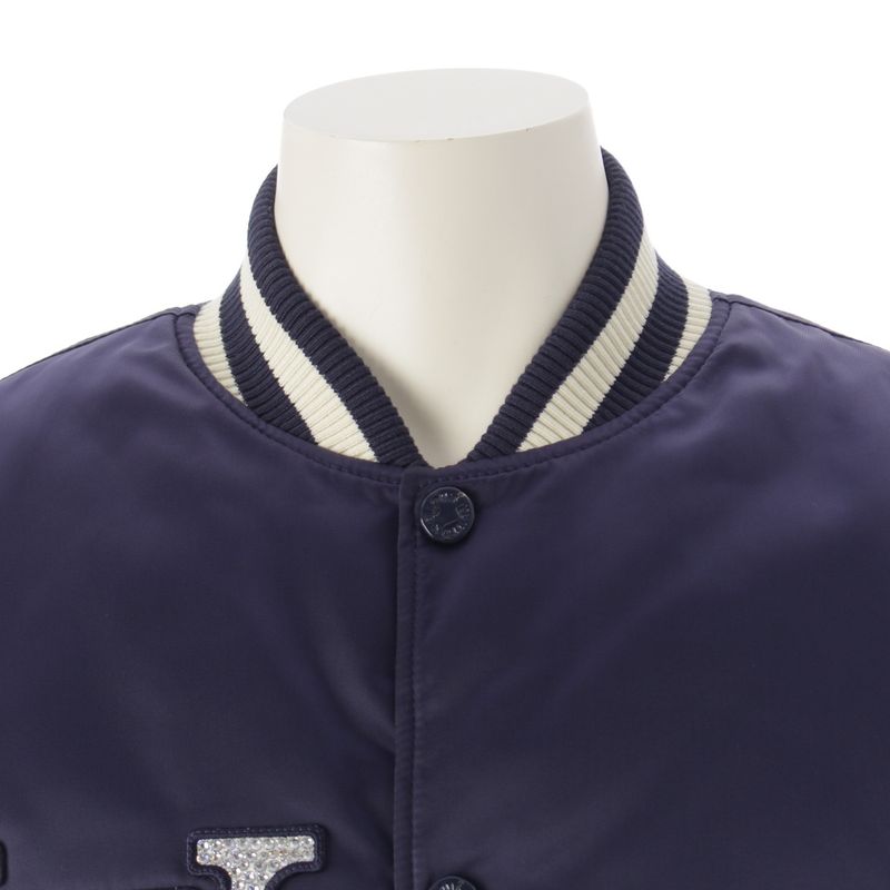 Louis Vuitton 2025 Nylon LV Lovers Embroidered Baseball Jacket Blouson Outerwear