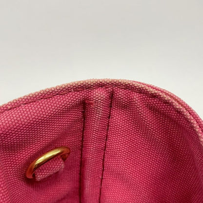 Prada Tote Canapa Canvas Pink Gold Hardware 2way Bag Womens