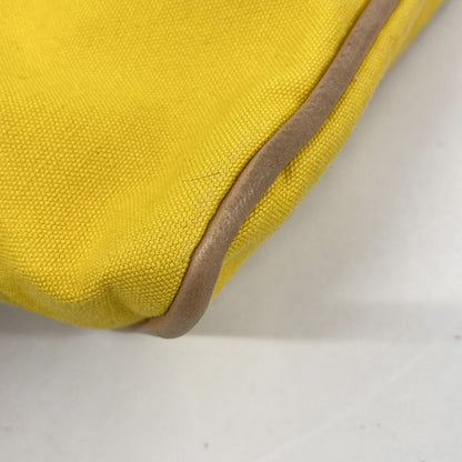 Hermes Pouch Bolide Pouch Canvas Yellow Chien Pan Gold Hardware Women