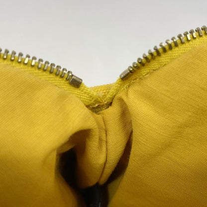 Hermes Pouch Bolide Pouch Canvas Yellow Chien Pan Gold Hardware Women