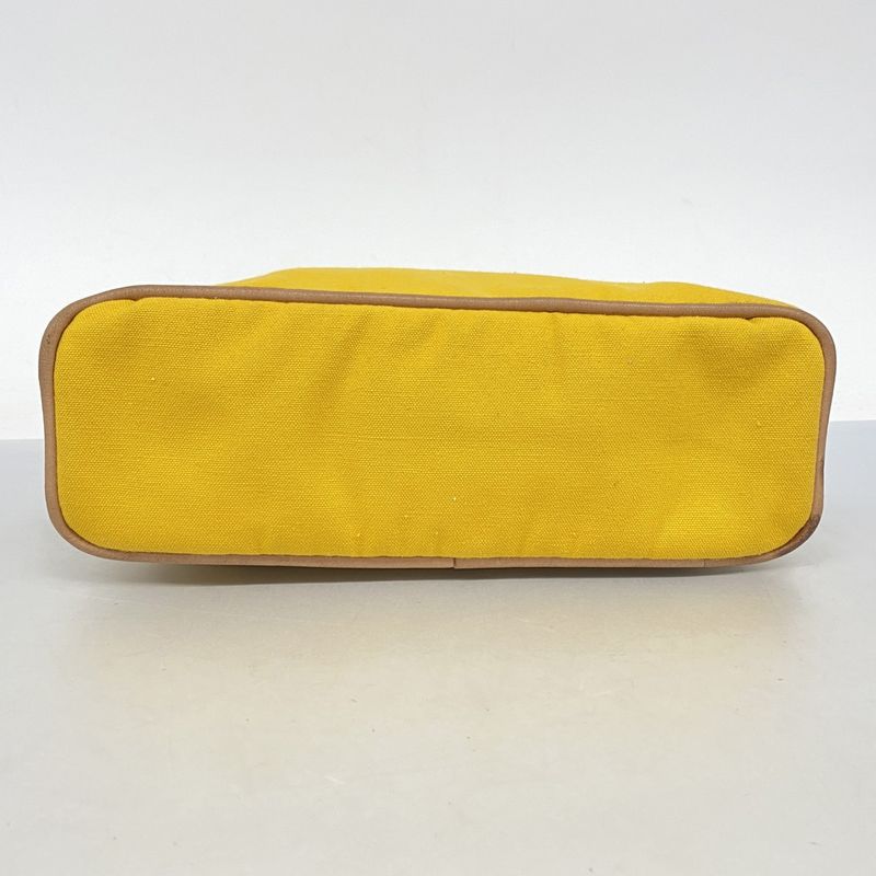 Hermes Pouch Bolide Pouch Canvas Yellow Chien Pan Gold Hardware Women
