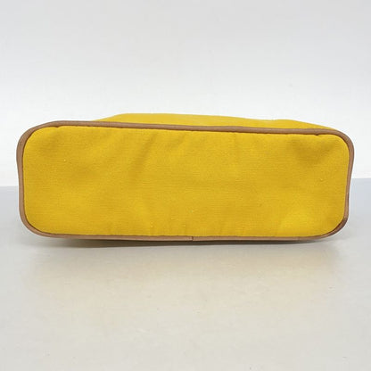 Hermes Pouch Bolide Pouch Canvas Yellow Chien Pan Gold Hardware Women