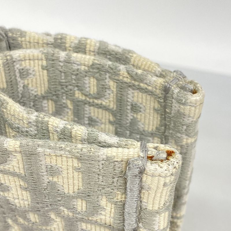 Christian Dior Tote Bag Book Tote Canvas Gray Women's