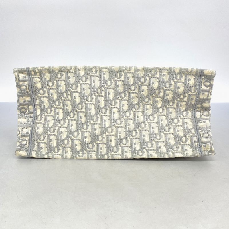 Christian Dior Tote Bag Book Tote Canvas Gray Women's