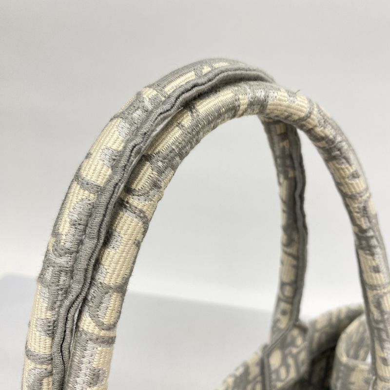 Christian Dior Tote Bag Book Tote Canvas Gray Women's