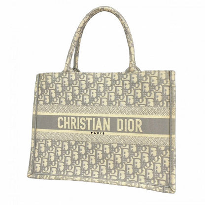 Christian Dior Tote Bag Book Tote Canvas Gray Women's