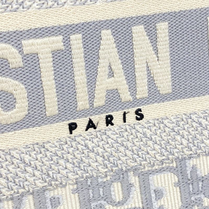 Christian Dior Tote Bag Book Tote Canvas Gray Women's