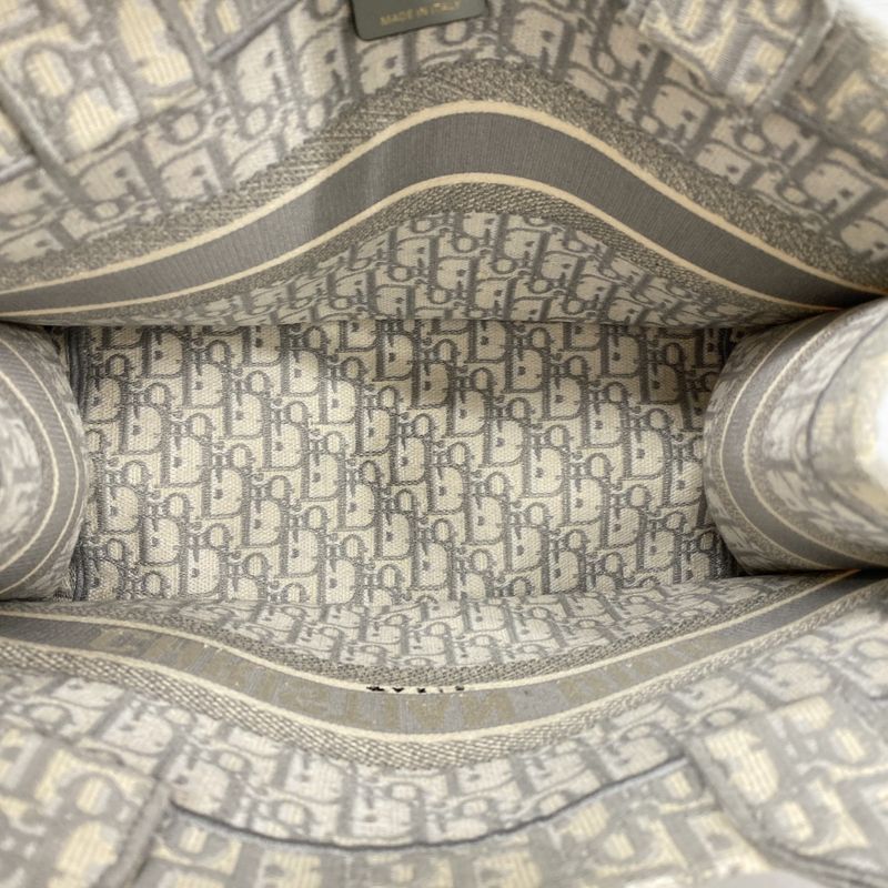 Christian Dior Tote Bag Book Tote Canvas Gray Women's