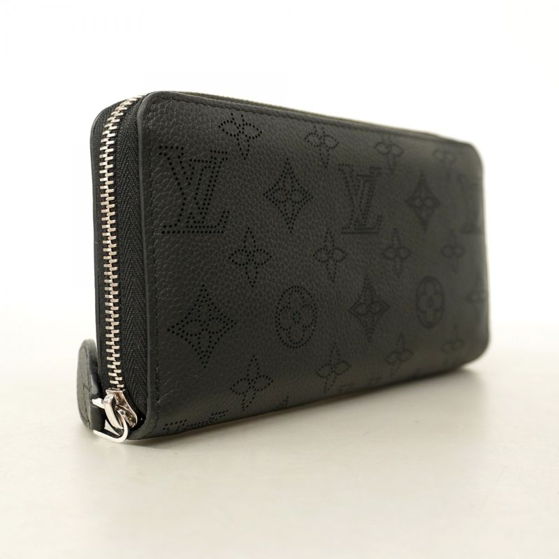 Louis Vuitton Mahina Zippy Wallet M61867 Noir Black Women