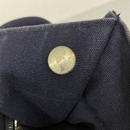 Hermes Tote Bag Fourre Tout GM Canvas Navy Green Silver Hardware Women