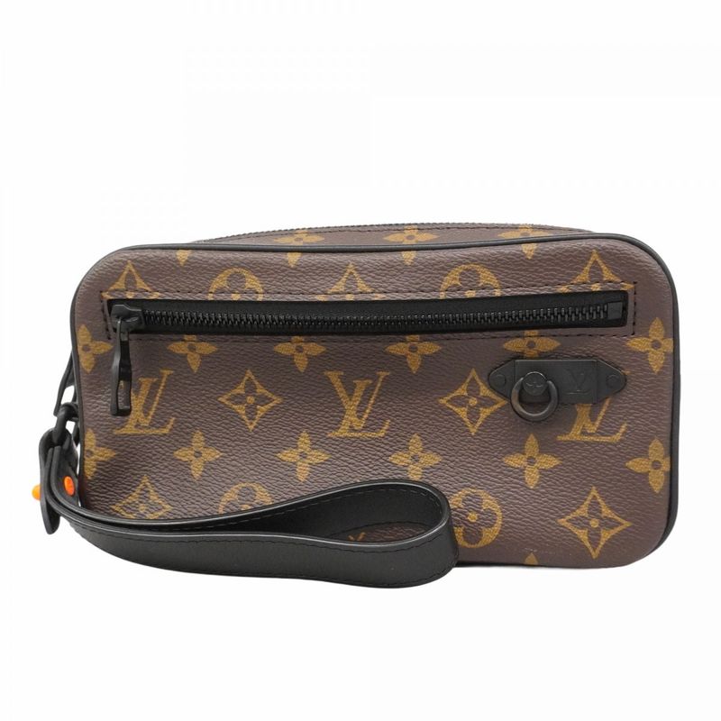 Louis Vuitton Clutch Bag Monogram Solar Ray Pochette Volga M44482 Brown Men's