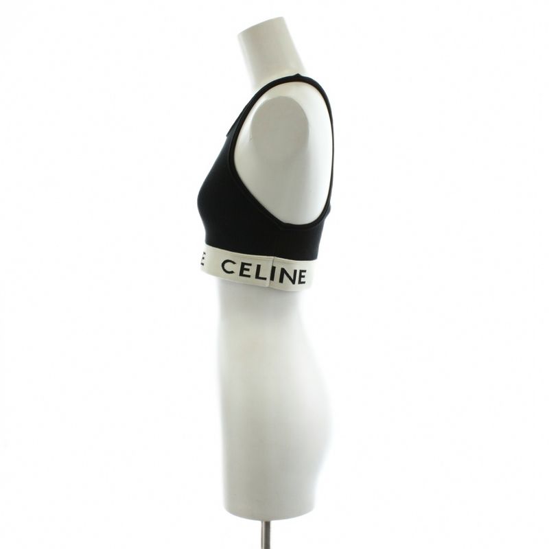 Celine Tank Top Logo Black White An57