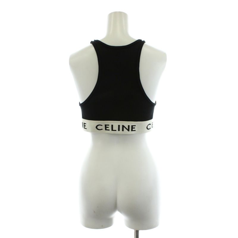 Celine Tank Top Logo Black White An57