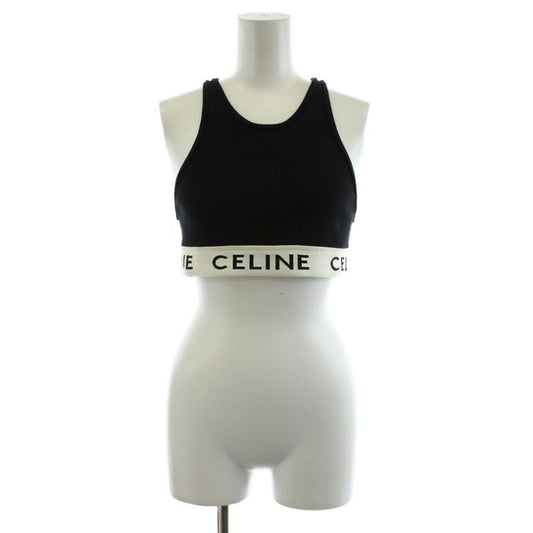 Celine Tank Top Logo Black White An57